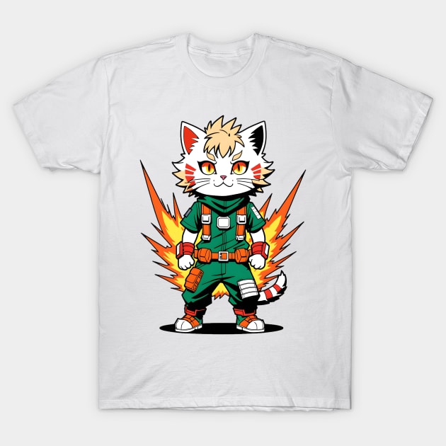 Bakugo Cat - Explosive Energy T-Shirt by Jackson Williams